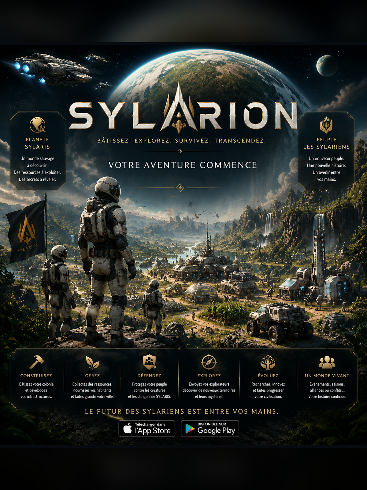 Affiche officielle du jeu SYLARION adaptée au format web